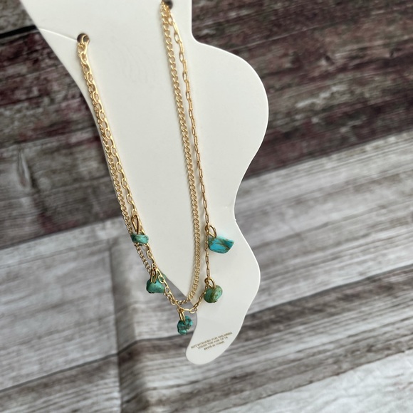 Gold/ Blue Anklet - Picture 1 of 3